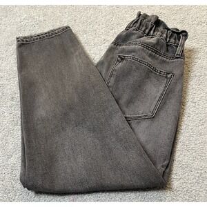 Vigold Janis Baggy Juniors Jeans Sz 9 Paperbag Waist Gray Denim Hi-Rise Relaxed